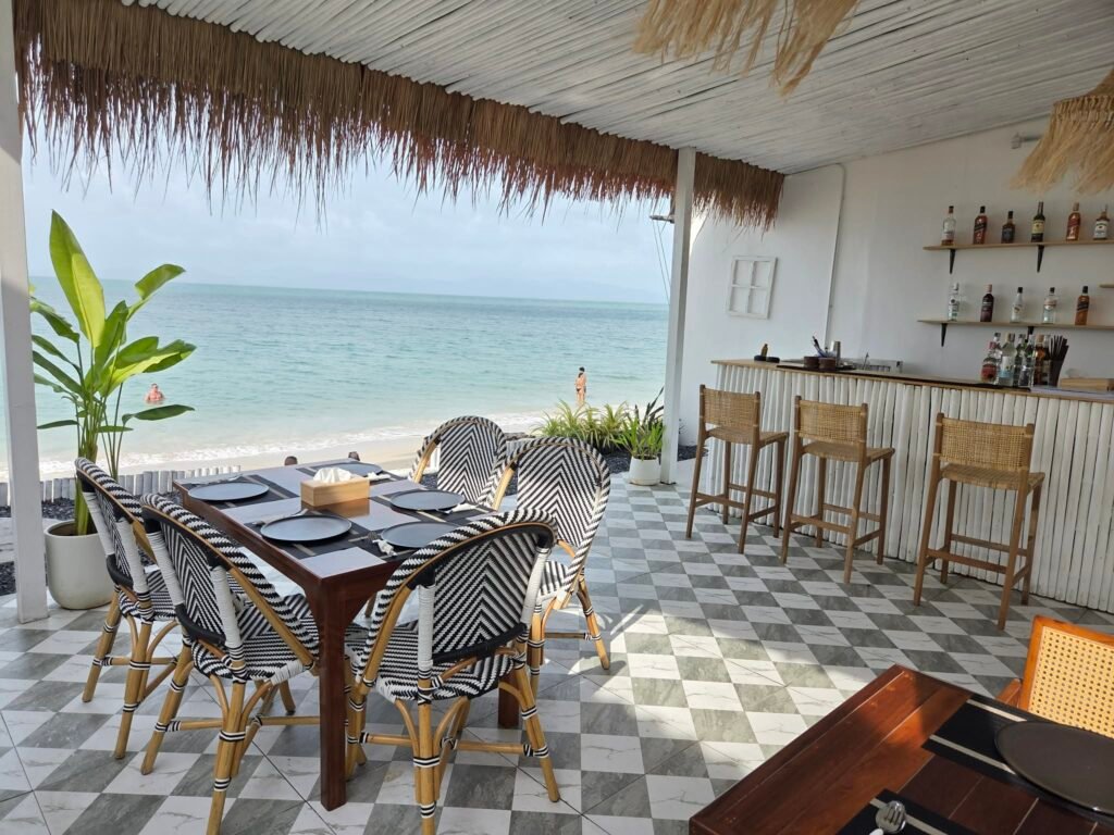 Bang Por Beach Koh Samui peaceful beachfront restaurant view